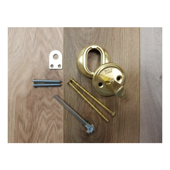 Scandinavian accessory set OEM Dorma brass, thumbturn, outer ring, cross, screws image {2}
