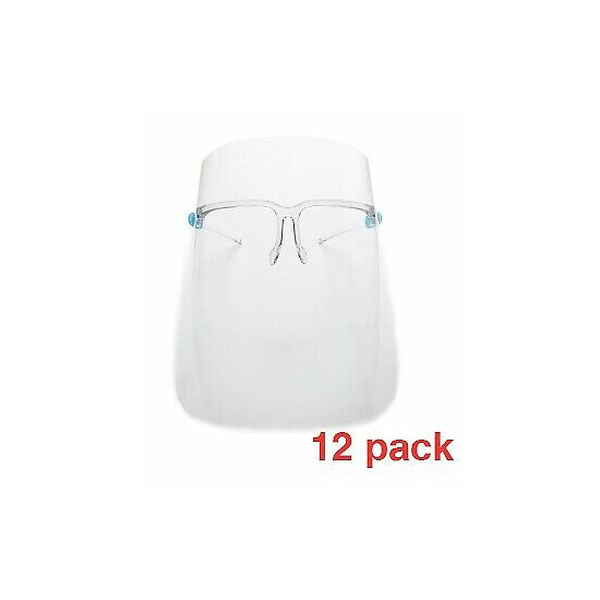 Face Shield with Glasses - 12 pcs image {1}