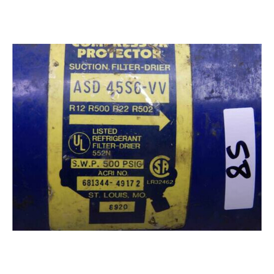 #58 Alco ASD-45S6-VV Suction Refrigerant Filter Drier 3/4" ODF 500 PSI image {3}