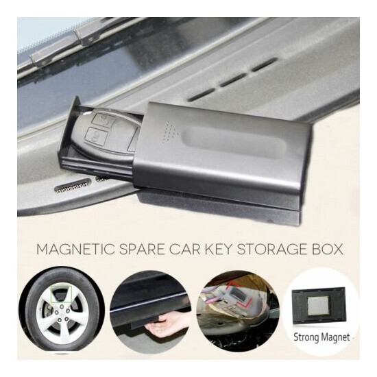 Key Safe Box Magnetic Stash Car Keys Holder Secret Home Office Storage Hideaways image {1}