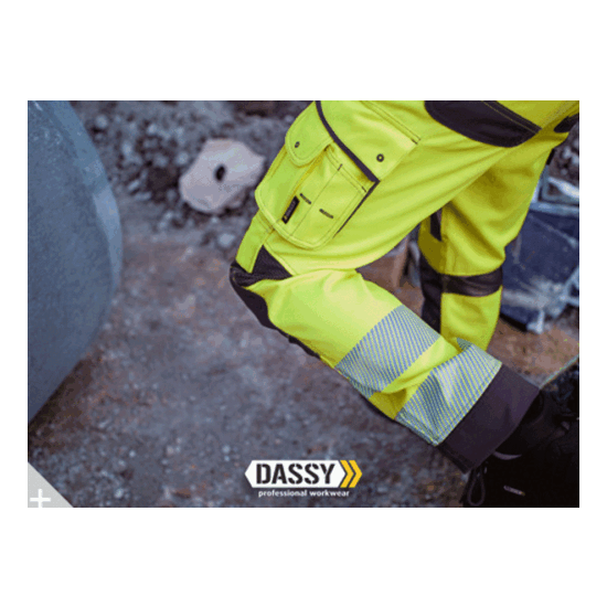 DASSY Odessa 200984 Hi-Vis Kneepad Multi-Pocket Trousers - Red image {7}
