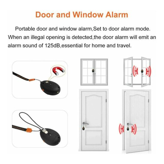 Personal Alarm Door Window Alarm - Safesound 125dB Self Defense Alarm Keychain  image {3}