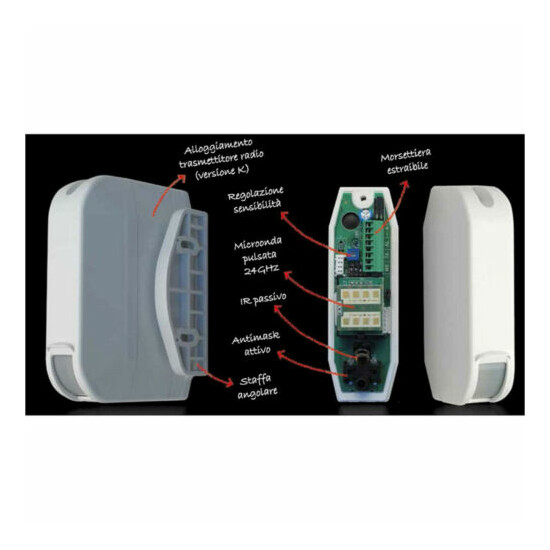 Sensor Dual Technology Pir + Mw Down Wireless Defender And Wire Intelligent image {2}