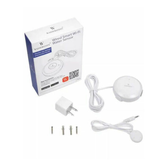 Wasserstein WiFi Water Leak Sensor, Smart Leak Flood Detector (2-Pack, White) image {3}