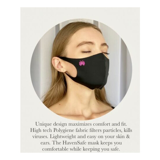 Polygiene Fabric Premium Face Mask, Comfortable, Easy on Ears, Medium image {3}