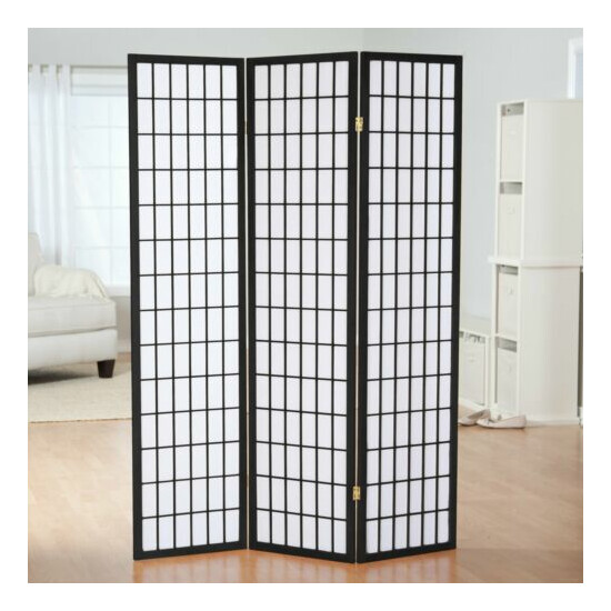 3 & 4 Panel Japanese Oriental Room Divider Hardwood Shoji Screen Privacy Wall image {2}