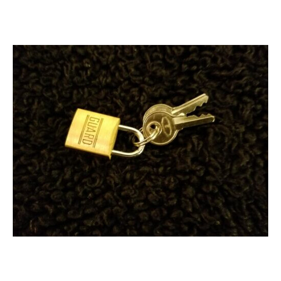 20mm Brass Latch Padlock Lock w/ Keys NEW image {2}