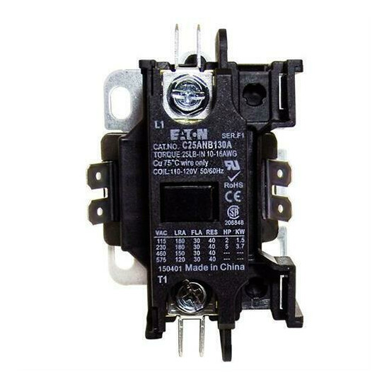 C25ANB130A Eaton / Cutler Hammer Contactor - 30 Amp / 1 Pole / 110/120V Coil image {3}