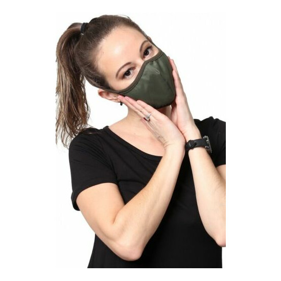 Washable Cotton Face Mask Reusable Breathable Soft Mouth Cover Made in the USA image {2}