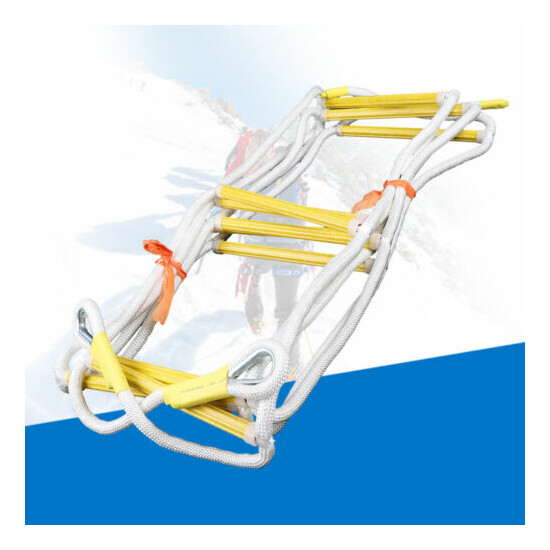 Rescue Rope Ladder 17FT Escape Ladder Home Emergency Work Safety Response Fire image {1}
