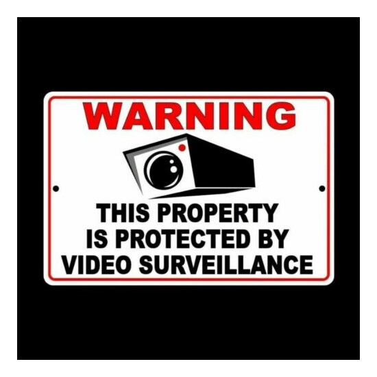 Warning This Property Is Protected By Video Surveillance Sign security S0008 image {1}