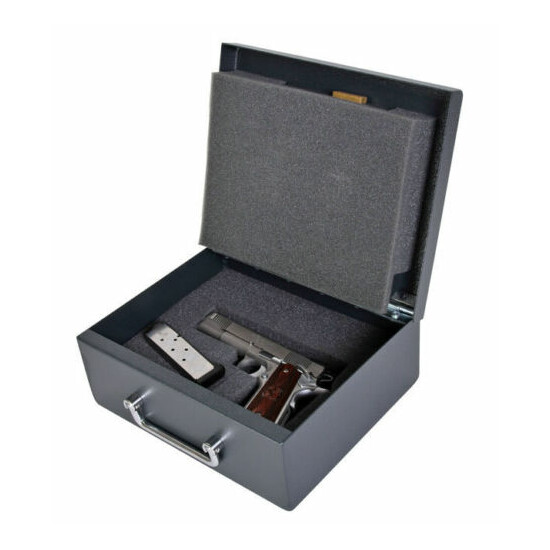 AMSEC EZ Handgun Safe Steel Pistol Box Conceal Weapon Carry Handle PS1208EZ image {2}