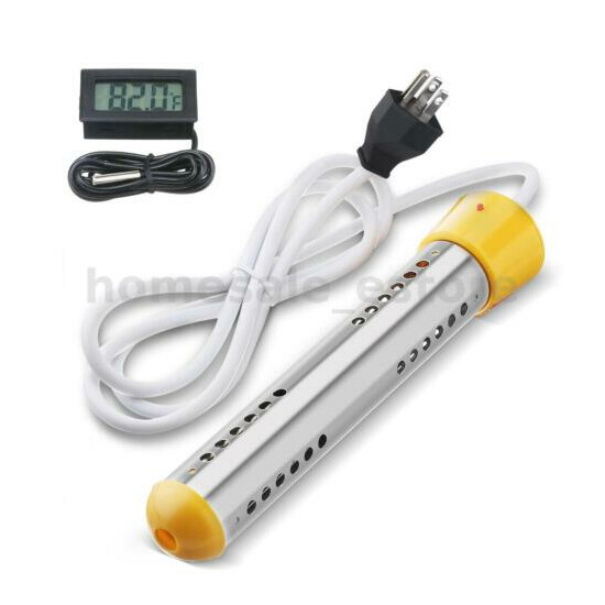 Immersion Electric Water Heater Submersible for Bath Shower Stainless Steel Top  image {1}