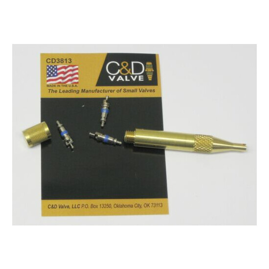 C&D Access Valve Core Removal Tool with 3 Cores CD3813 image {1}