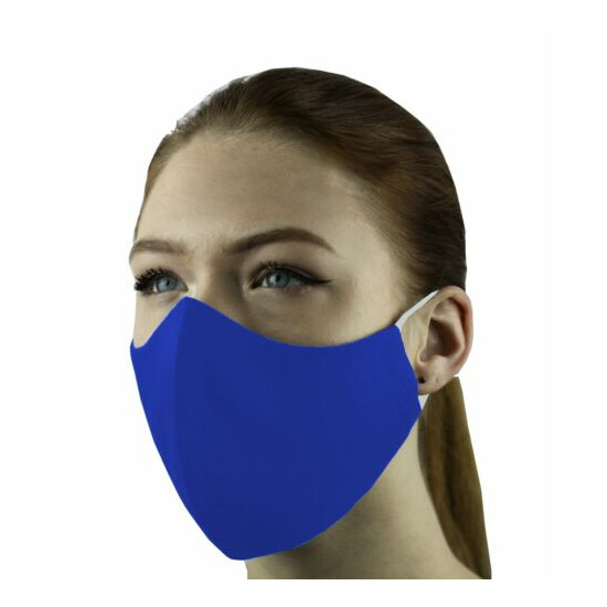 3 Face Masks Set In 3 sizes Triple Layers 100% Cotton Washable Reusable W/Pocket image {11}
