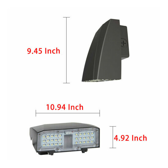 60W LED Slim Wall Pack Light Outdoor Warehouse Area Security Light Fixture IP65  Thumb {12}