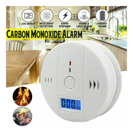 LCD Combination CO Carbon Monoxide Gas Detector Alarm with LCD Digital Display image {4}
