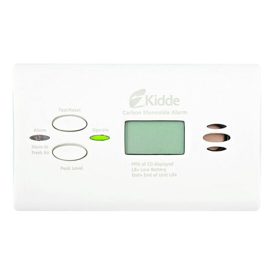 9PC Kidde Carbon Monoxide Detector Battery Backup, Digital Display & LED Lights image {3}