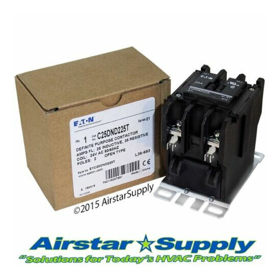 C25DND225T Eaton / Cutler Hammer Contactor - 25 Amp • 2 Pole • 24V Coil image {1}