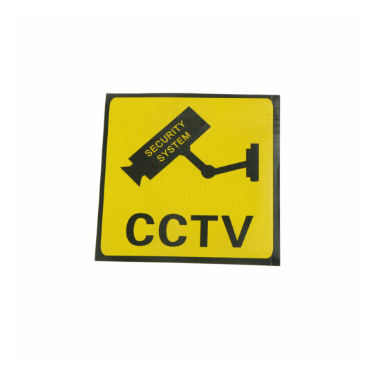 6Pcs Home CCTV Surveillance Security Camera Video Sticker Warning Decal SignP'ca image {4}