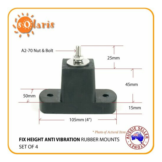 4x Air Conditioner Anti Vibration Fix Height Rubber Mounts Stands Feet  image {4}