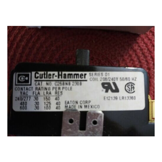 Cutler-hammer C25BNB 230B D Definite Purpose Contactor image {4}