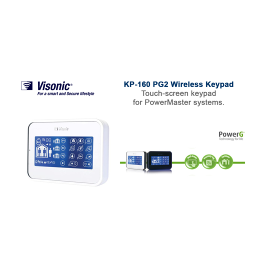 10 pcs Visonic KP-160 White Touch Screen Keypad Proximity Reader PowerMaster image {3}