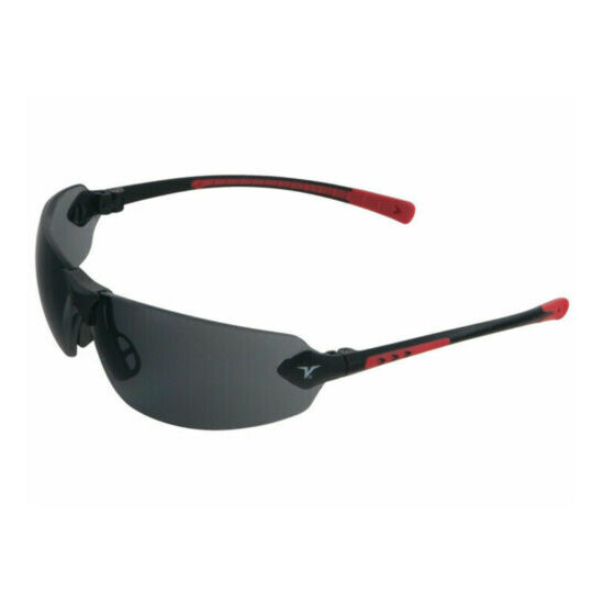 Encon Veratti 429 Safety/Sun Glasses with Grey Lens Red Frame ANSI Z87.1 image {1}