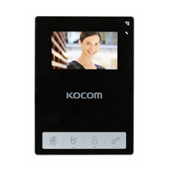 Kocom KCV-434 Color Video phone 4.3" Inch + KC-C60 Door Camera for 220V/60Hz BLK image {1}
