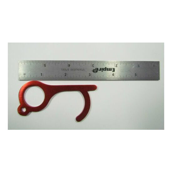 10 Jumbo Touchless Door Opener/Button Presser & Key Chain - Aluminum Alloy - 1 image {2}