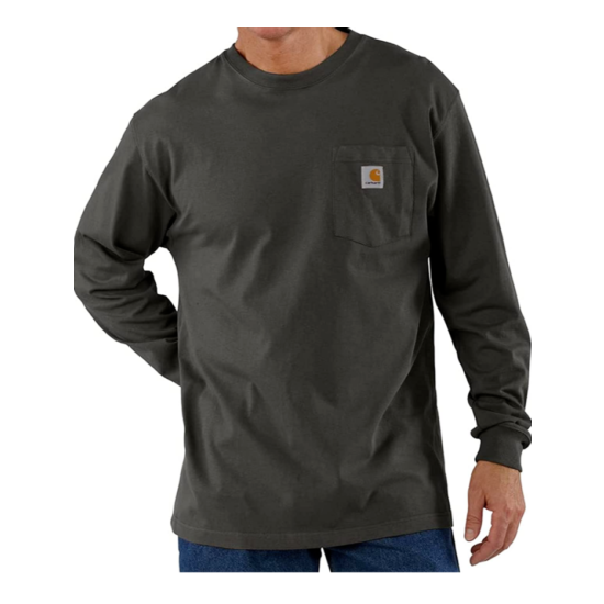 NWT Carhartt Men's Loose Fit Heavyweight Long Sleeve Pocket Shirt Size 2XL Reg  image {1}