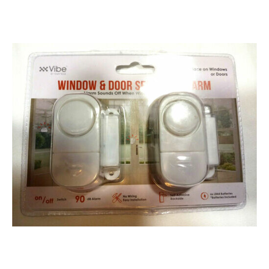 New Vibe e-ssentials Window & Door Security Alarm Simple Install 2-pack image {2}