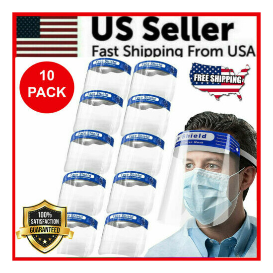 10-Pack Face Shield Reusable Washable Protection Cover Face Mask Made in USA image {1}