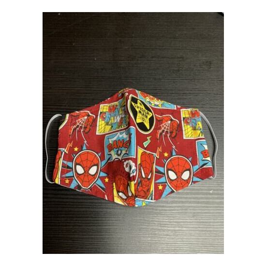 2 SpiderMan Face Mask Cotton Adult or Kid with Filter Cover image {4}