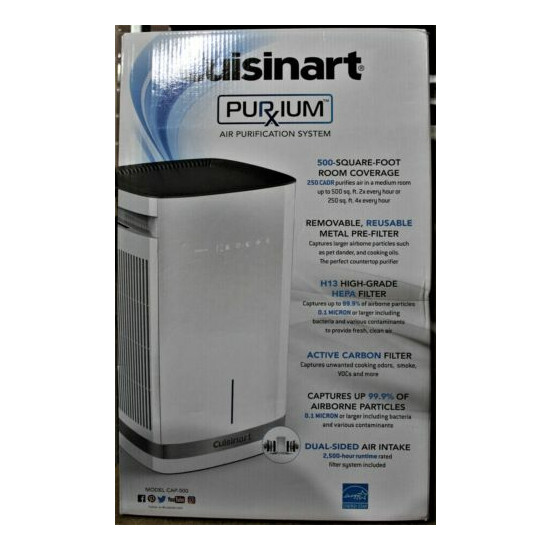 Cuisinart PuRXium HEPA Medium Room Countertop Air Purifier White #CAP-500 image {1}