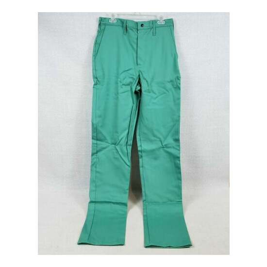 Stanco Proban Green Flame Resistant Welding Pants 32" W x 40"L NOS 4-Pocket USA image {3}