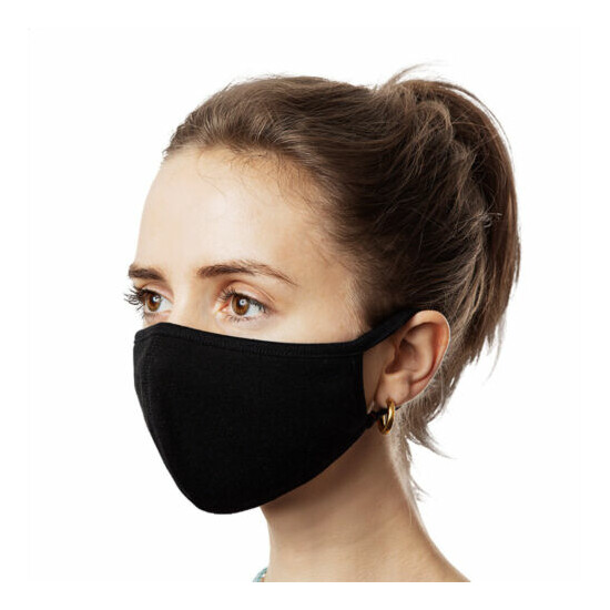 3 Pack Face Masks - Reusable PPE Washable Small or Medium Masks Black Silverplus image {1}