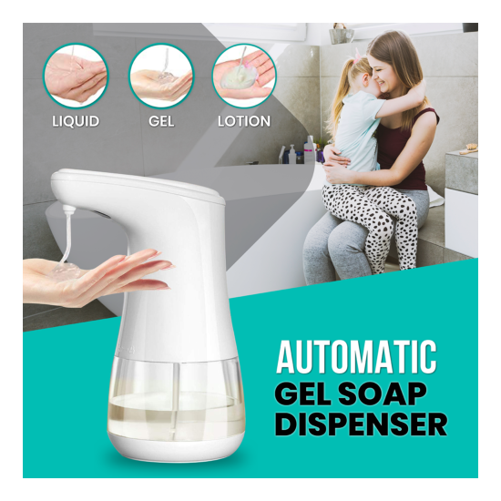 Automatic Touchless Soap Dispenser Non-Contact Sprayer Alcohol, Gel, Foam Types image {12}