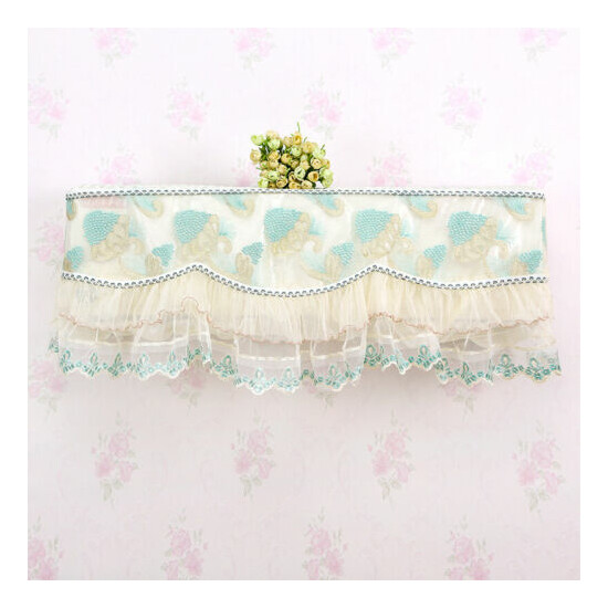 Wall Hanging Air Conditioner Dust Cover Rural Floral Lace Case Washable Home image {2}
