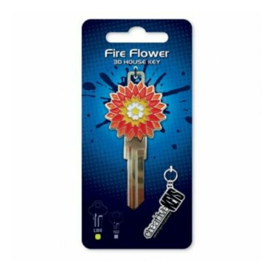 Fire Flower 3D House Key Blank - LW4 - Uncut - Collectable - Locks - Keys  image {1}