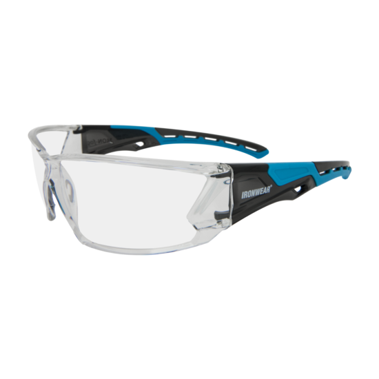 iroIron-Fog 3085-SB-C/A Blue Frames W/ Clear Anti Fog Lens, Safety Glasses *NEW* image {1}