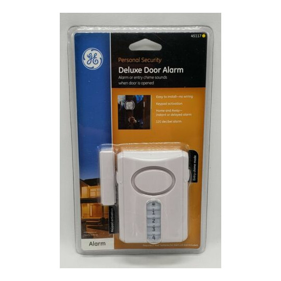 GE General Electric Deluxe Wireless Door Alarm or Chime Model 45117 - Brand New image {1}