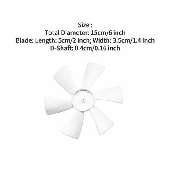 Replacement Parts 6 Leaves Vent Fan Blades D-Shaft 6Inch Bathroom Vent Fanner image {2}