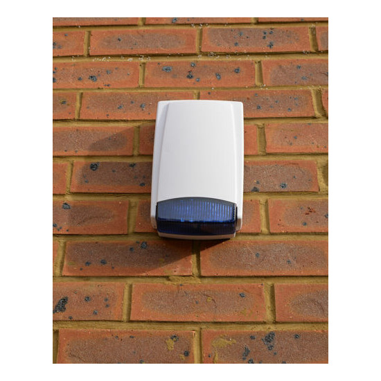 Dummy Alarm Box Blue Lens Long Lasting Dual Flashing Strobe 2 LED Weatherproof image {1}