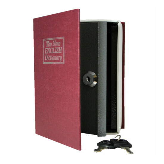 Dictionary Secret Book Hidden Safe With Key Lock Book Safe In Red(Small Size) image {1}