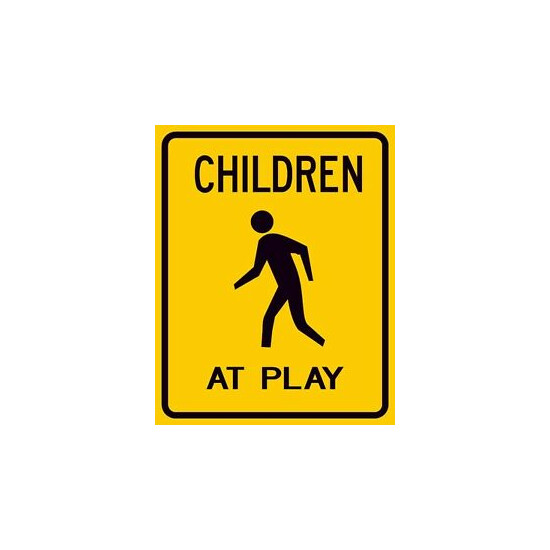 W9-11 Children at Play Sign image {1}
