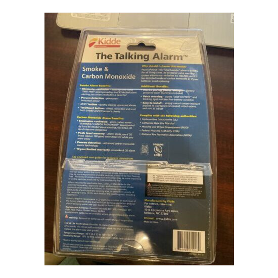 Kidde - The Talking Alarm - Smoke and Carbon Monoxide - NEW & SEALED ! image {2}