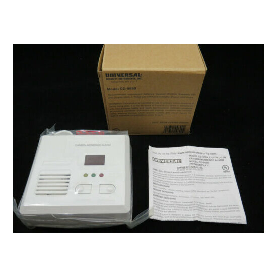 Carbon Monoxide Alarm 120V Direct Plug-In CD-9690 LED Display Battery Backup NEW image {1}
