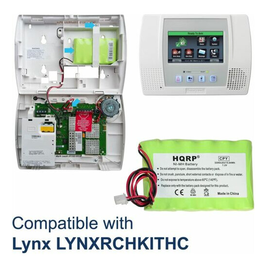 HQRP Battery for ADEMCO LYNX & ADT Replaces WALYNX-RCHB-SC image {4}