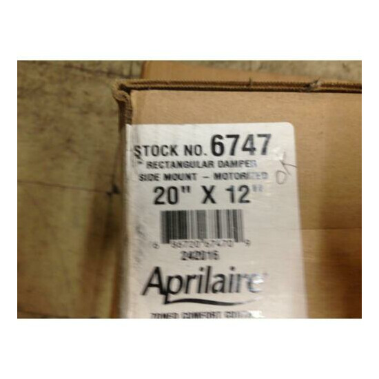 APRILAIRE 6747 20" X 12" SIDE MOUNT RECTANGULAR DAMPER FOR ZONE CONTROL SYSTEM image {3}